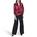 KARL LAGERFELD Paris Women's Blouse, Black/Admiral Red Multi, Medium