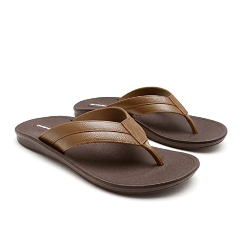 Image of OKABASHI Men's Voyager Flip Flop | Scultped Footbed w /Nonslip Grip | Slip Resistent & Waterproof | Sustainably Made in the USA