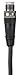 Hubbell MIMS2515 Micro-Quick Control Connectors Dual Key Straight Male Inline Plug with Metallic Coupling Nut, 5 Pole, 22 AWG PVC Cable, 5m Cable Length