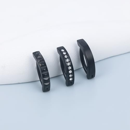 Vsnnsns 14G Clicker Belly Button Ring Piercing Jewelry 316L Stainless Surgical Steel Diamond CZ Navel Rings Clear CZ Clip Belly Button Ring Piercing Jewelry for Women Men 14 Gauge 10MM 12MM2