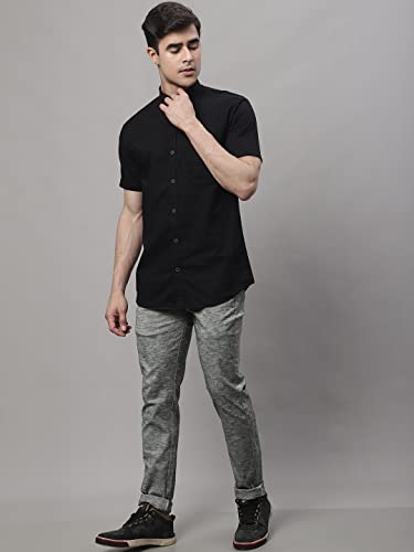 Image of Majestic Man Men's Slim Fit Mid Rise Casual Comfortable Trousers