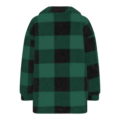 Women Long Sleeve Jacket Shacket Outfit for Women High Neck Plaid Warm Fuzzy Winter Fall Shacket 20253