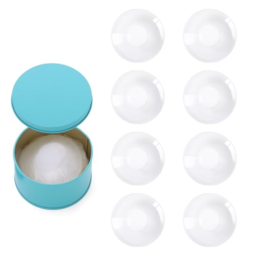 Syrads 4 par Pezoneras Adhesivas Invisibles de Silicona Reutilizables Mujer Ultrafinas Transparente Pezones 6.5CM,Redondos