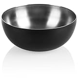 VERSÁTIL: ¡El hermoso cuenco de acero inoxidable es ideal como frutero, para servir ensaladas y bocadillos o como cuenco para mezclar ingredientes para hornear!