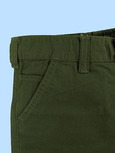 Image of KiddoPanti Boys Solid Cotton Woven Knee Length Formal Shorts