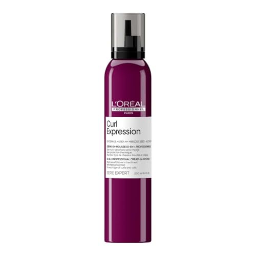 L’Oréal Professionnel, Mousse en Crema 10 en 1, Sin Sulfatos, para Cualquier Tipo De Rizos y Ondas, Curl Expression, 250 ml