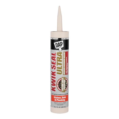 Image of Kwik Seal Ultra Advanced Kitchen and Bath Siliconized Sealant, Gloss Biscuit, 10.1 Oz (7079818899)