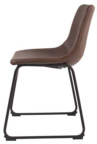 Signature Design by Ashley Centiar Dining Chair Set of 2, Black and Brown