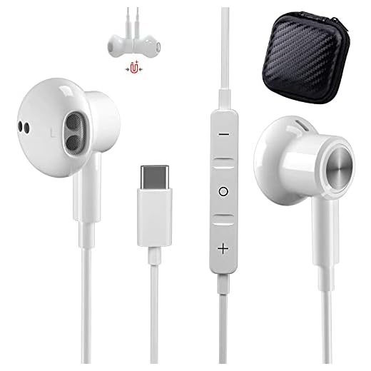 Auriculares USB Tipo C, TUBhanggai Auriculares In-Ear con micrófono Control Remoto de Volumen, Auriculares con cable para Samsung Note 20 S21 Ultra S20 FE OnePlus 8 8T 9 Pro Huawei Mate 40 Mate 30 Pro