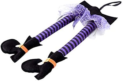 STOBOK Halloween Witch Legs Ornament Horrible Hanging Pendant Party Supplies Decoration for Home Bar (Purpleï¼