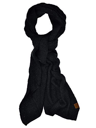 C.C Women's Boucle Knit Bias Cut Whipstitched Edged Long Scarf Wrap3