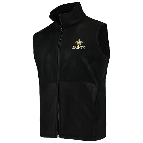 Image of dunbrooke Men's Black Minnesota Vikings Houston Fleece Full-Zip Vest