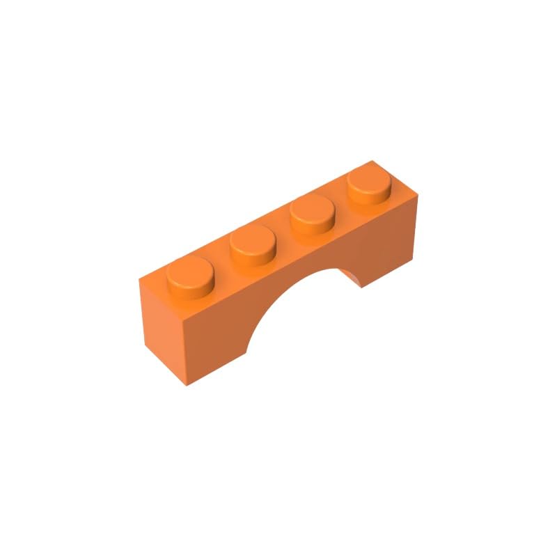 GDS-681 Compatible with LEGO Bricks 3659 Brick Arch 1x4, Orange, 50 PCS — image 1