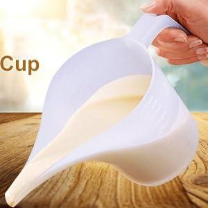 Vaso medidor plástico con pico largo capacidad 1000 ml miniatura 6