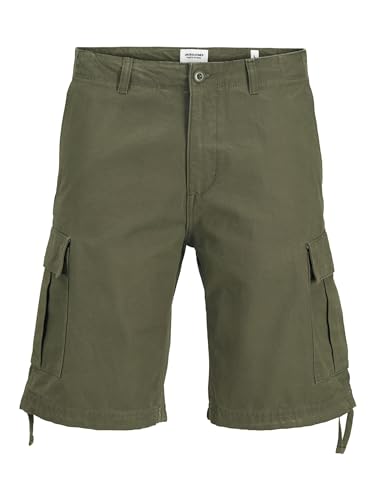 Jack & Jones Short Cargo pour Homme, Coupe Droite, Vert Olive, L