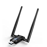 1300Mbps WLAN Stick WiFi Adapter USB 3.0 WLAN Adapter PC, Plug & Play, 2.4G/5G Dualband RF High Gain Antenna 5dBi, MU MIMO, Wireless Network Adapter für Desktop Laptop Windows XP/Vista/7/8/10/11