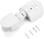Adjustable Pir Body Motion Infrared Sensor Outdoor Motion Light Sensor Detector for Light Switch (White)