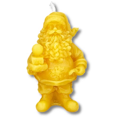 BAYERWALDIMKER | Bienenwachskerze | Weihnachtsmann mittel | 7,1 x Ø...