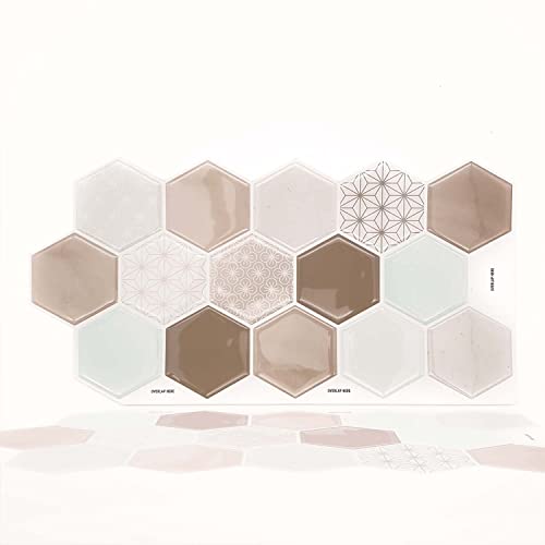 WALPLUS Credence Adhesive pour Cuisine Carrelage Adhesif Mural Cuisine Salle de Bain 3D Stickers Carrelage Auto Adhésif Autocollant Preuve d'huile...