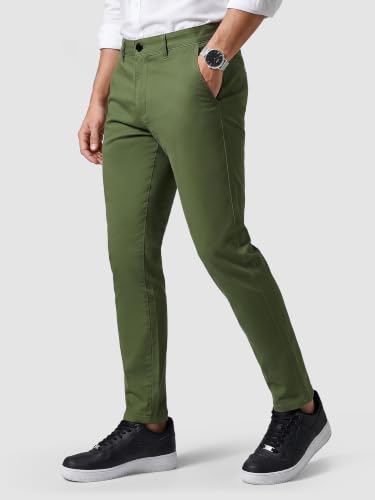Image of Beyoung Cotton Lycra Classic Fit Chino Pants for Men | Casual Pants | Stretchable Chinos | Slant Pockets | Chino Trousers