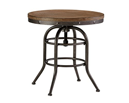 Signature Design by Ashley - Vennilux End Table - Vintage Casual - Round - Grayish Brown