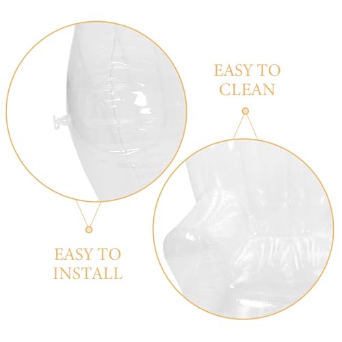 Fauteuil gonflable transparent pour éviter le sol dur en camping et jardin