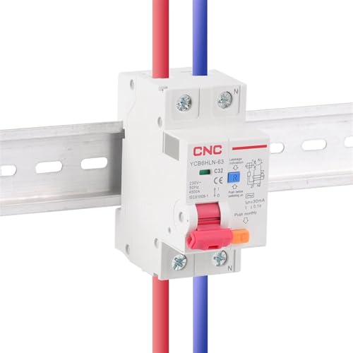 RCBO YCB6HLN-63 Disyuntor de Corriente Residual CNC 230V 16A 3