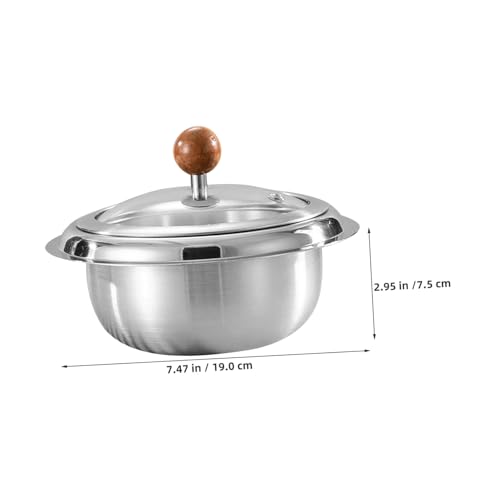 Olla coreana de acero inoxidable con tapa Uonlytech para cocina coreana tradicional de sopas 3