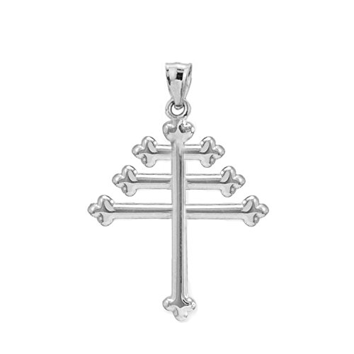 Religious Jewelry Fine Sterling Silver Maronite Cross Pendant Necklace2