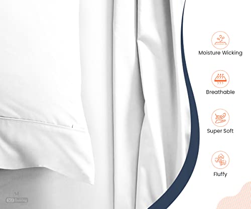 Sgi Full Size Egyptian Cotton Bed Sheets Luxury 1000 Thread Count Sheet Set White Solid Sateen Weave For Soft & Silky Feel|Long Staple Cotton|Deep Pocket #TOP2