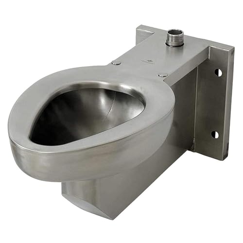 Inodoro de pared satinada de acero inoxidable miniatura 1