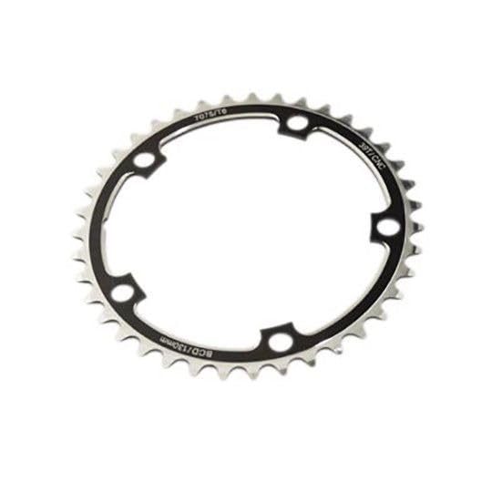 Plateau route 130 de 39 dents noir alu CNC d'une précision mécanique absolue
