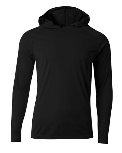 Hardcore Men's Long Sleeve Hooded Rash Guard Comfortable Performance Swim Shirt3