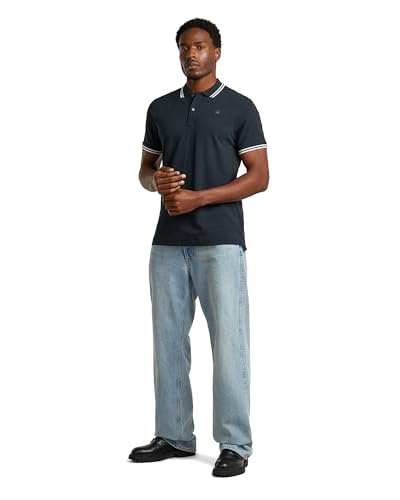 G-Star Men's Dunda Slim Stripe Polo, Size: XS, Color Blue – Ansicht 6