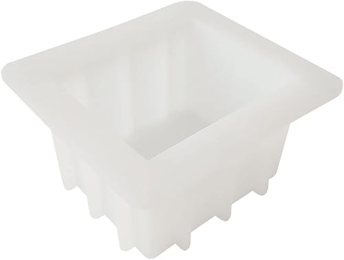 Miniatura 1 de JOONOR Moldes de jabón de silicona cuadrado hecho a mano 4 "barra de pan pequeña molde blanco