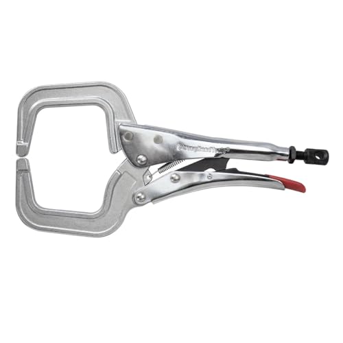 Strong Hand Tools Locking C-Clamps, Round Tip, (Throat Depth 3-1/4