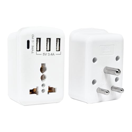 Image of MX 5A to 15A Converter Plug | 3-Pin Universal Adapter | Heavy-Duty Power Converter Socket | Universal Socket Plug (MX-4211, Pack of 2)