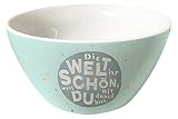 Grafik-Werkstatt Müsli-Schale | Porzellan Schüssel | Die Welt ist schön, 61608, blau