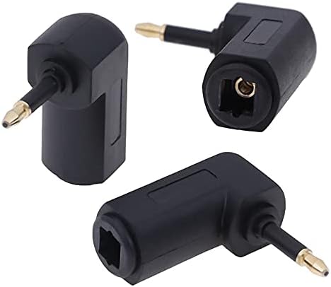 Cables 3PCS Right Angle (90 Degree) Toslink Digital Optical Audio Adapter Toslink Female to 3.5mm Mini Connector Adapter