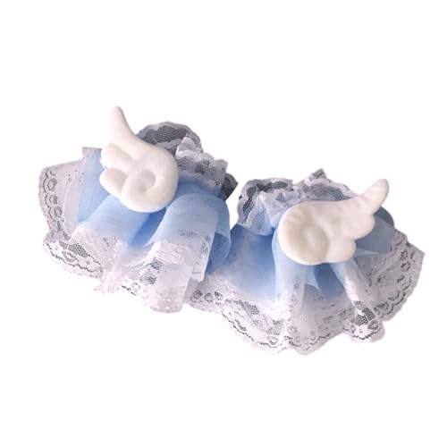 NVOQILIN Angelic Wing Spitze Handgelenk Manschetten 2000er Jahre Stil Elegante Armstulpen Handschellen für Cosplay und modische Frauen Dressingup...