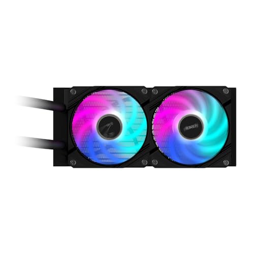 Image of GIGABYTE AORUS WATERFORCE II 240 AIO Liquid CPU Cooler- 2x120mm ARGB Fans, Slide-in Interlocking Mechanism, Daisy-Chain, Intel LGA 1851 and AMD AM5 Compatible