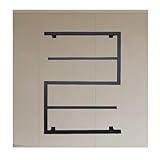 モダンなステンレス製タオルウォーマー。一定温度制御機能付き。壁掛け式バスルームタオルウォーマー。急速加熱。有線接続。