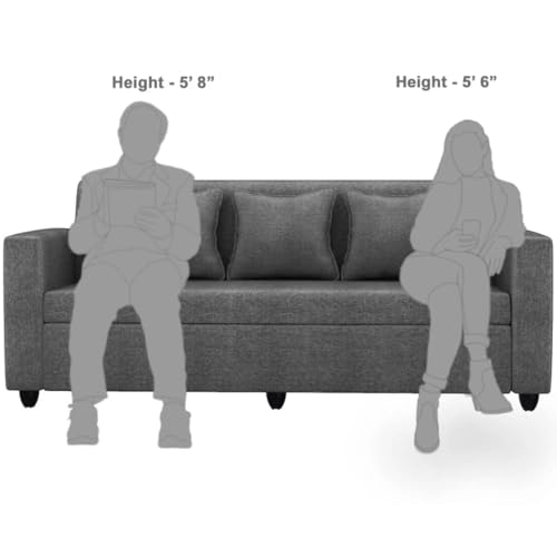 Image of Lexot 5 Seater 3+1+1 Fabric Sofa Set (Darkgrey)