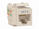 TRIPP LITE Cat6/5e White Wallplate Keystone Jack, Punch-Down/RJ45 F TAA GSA (N238-001-WH)