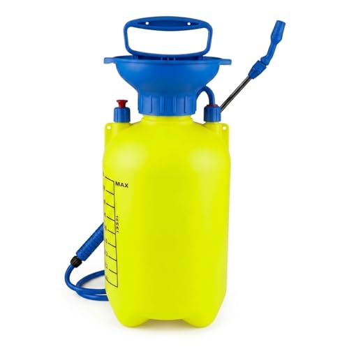 Avalon - Pulverizador manual de presión previa con tanque de 5 litros de capacidad indicado para el cuidado del jardín y limpieza exterior. Incluye lanza y correas ajustables