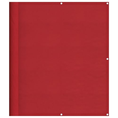 vidaXL Balkon-Sichtschutz Rot 120x800 cm 100% Polyester-Oxford, Balkonsichtschutz, Balkonbespannung, Balkon Windschutz, Sichtschutz, Balkonverkleidung