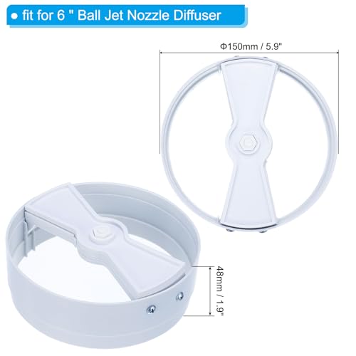 Interruptor de ventilación ajustable PATIKIL de 6" para regular flujo de aire eficientemente 3
