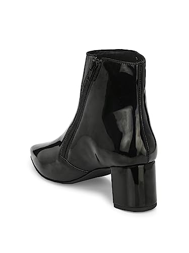 Image of EL PASO Women's Faux Leather High Heel Formal Chelsea Boots