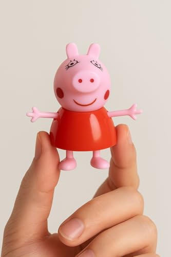 Image of Awestuffs Peppa Pig Family Set of Peppa, George, Daddy Pig, Mommy Pig Pretend Play Set, Best Gift for Kids (Peppa Family) (Assorted Colours)