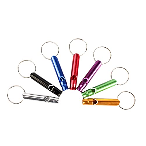 HANABASS 7pcs Parrot Training Whistle Set Metal Bird Supply for Home Pigeon Whistles Random